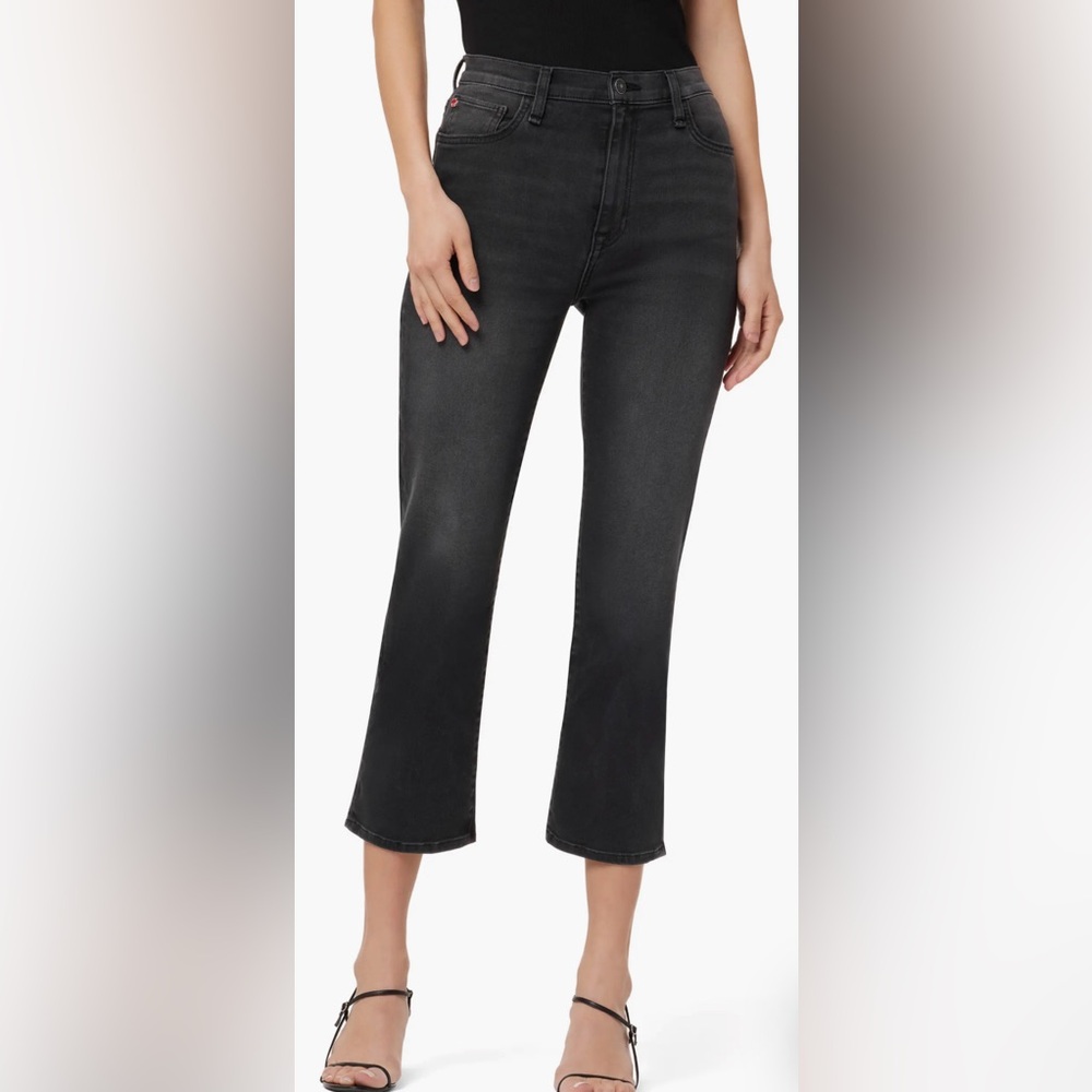🖤NWT Hudson Jeans Women's Black Noa Straight Crop Denim 28